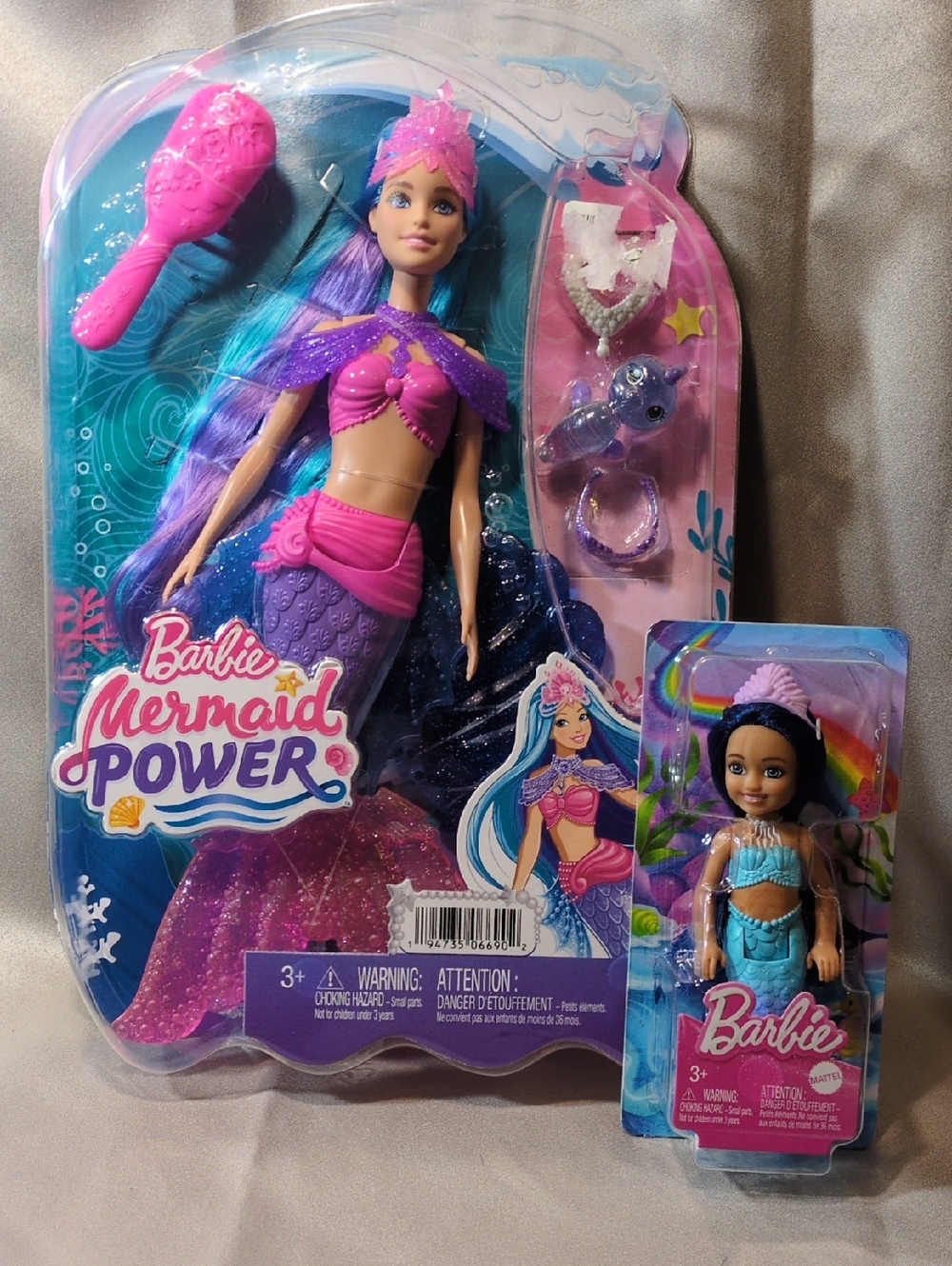 Barbie Mermaid Power Dolls in Pink & Purple